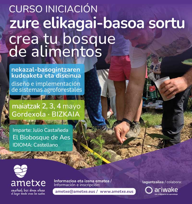 ametxe curso bosque alimentos agricultura sintropica julio castañeda Ernst Gotsch gordexola bizkaia ecologia agroecologia